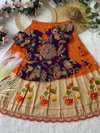 Ajd 8153 Pure Tissue Silk With Zari Weaving Work Lehenga With Top Wholesale Market In Surat